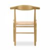Aalborg Wooden Dining Chair, Natural Weave & Natural