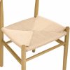 Aalborg Wooden Dining Chair, Natural Weave & Natural