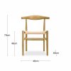 Aalborg Wooden Dining Chair, Natural Weave & Natural