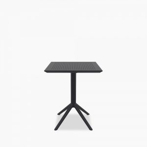 Aiden Folding Square Cafe Table, Black