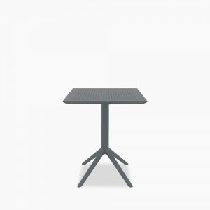 Aiden Folding Square Cafe Table, Dark Grey