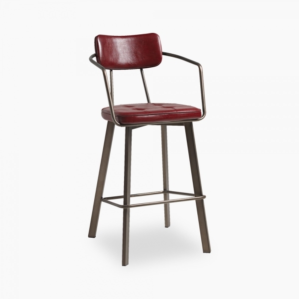 Algora Bar Stool, Vintage Red