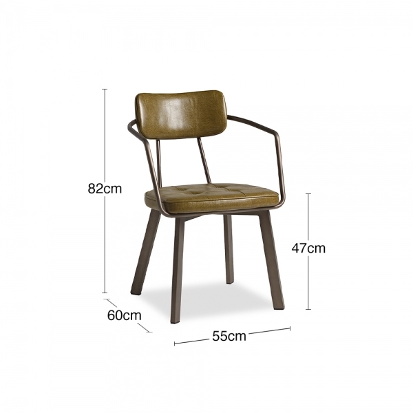 Algora Carver Dining Chair, Vintage Gold