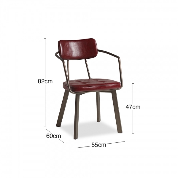 Algora Carver Dining Chair, Vintage Red