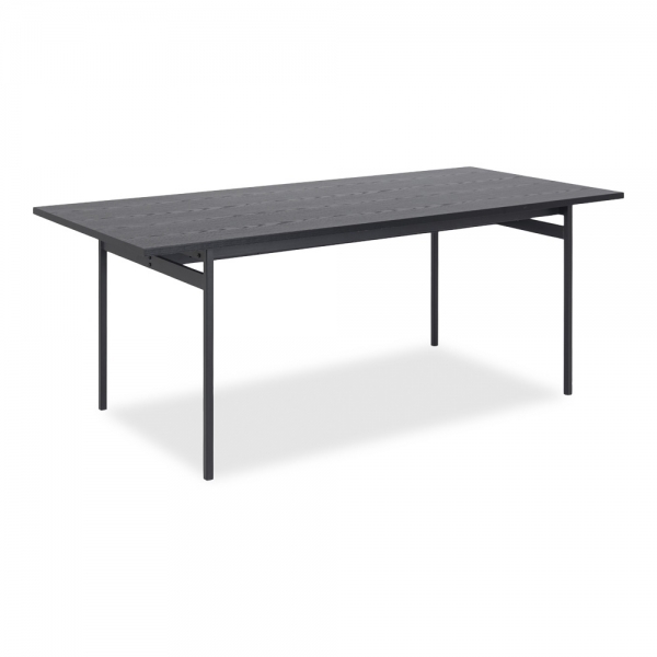 Angus 8 Seat Dining Table, Black Ash