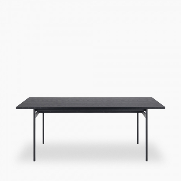 Angus 8 Seat Dining Table, Black Ash