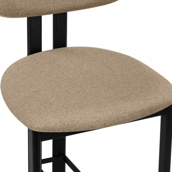 Arbor Bar Stool, Latte Sustainable Fabric