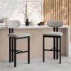 Arbor Bar Stool, Speckled Stone Sustainable Boucle