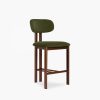 Arbor Kitchen Stool, Olive Green Sustainable Velvet