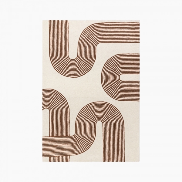 Archie Hand Tufted Rug, Beige & Brown