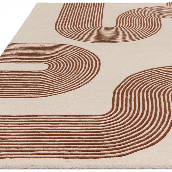 Archie Hand Tufted Rug, Beige & Brown