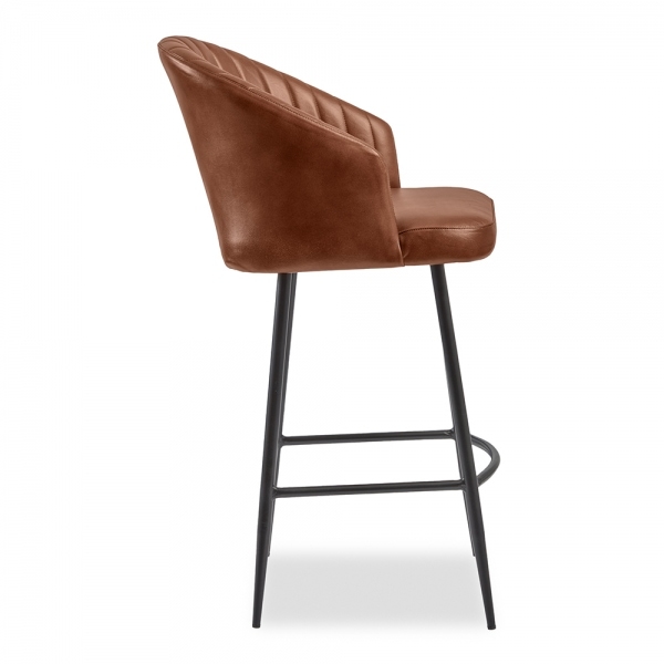 Argyle Bar Stool, Bruciato Tan