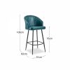 Argyle Bar Stool, Vintage Blue