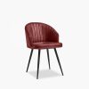 Argyle Leather Tub Chair, Vintage Red