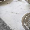 Arno 8 Seat Dining Table, Grey Mango Wood & White Marble