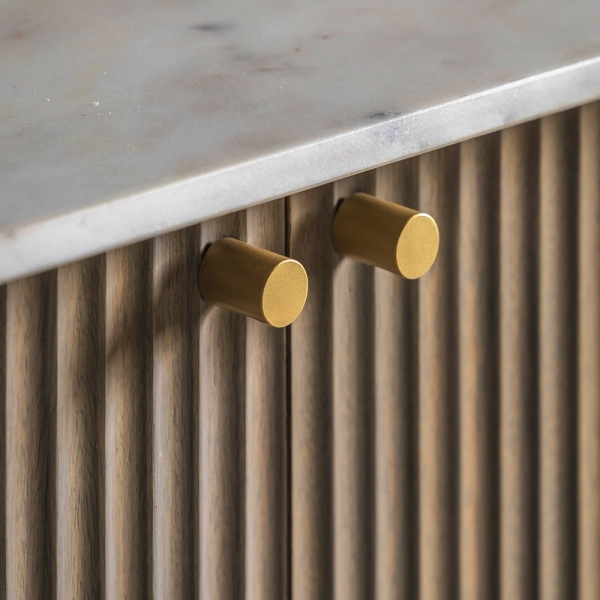 Arno Sideboard, Grey Mango Wood & White Marble