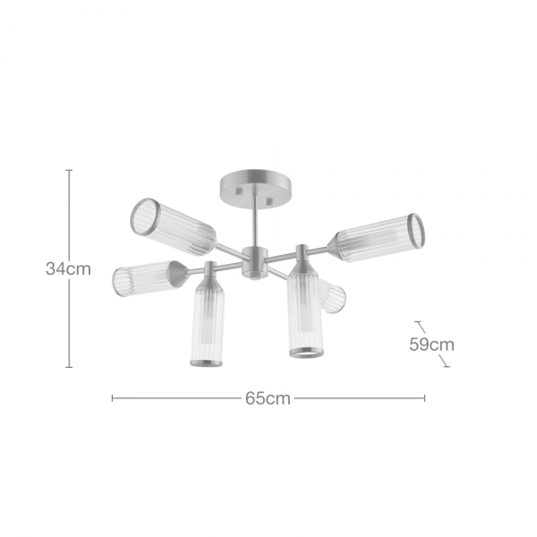 aster-flush-ribbed-glass-ceiling-light-brass-p40706-2818018_image Aster Flush Ribbed Glass Ceiling Light, Brass