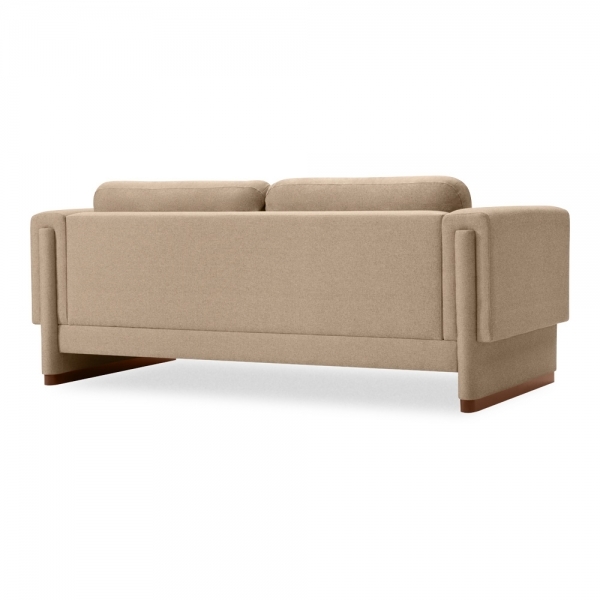 Ava 3 Seater Sofa, Latte Sustainable Fabric