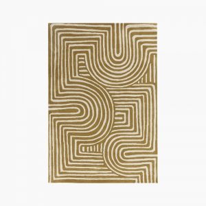 Bauhaus Wave Rug, Ochre