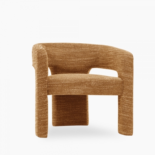 Bellamy Accent Chair, Speckled Honey Sustainable Boucle