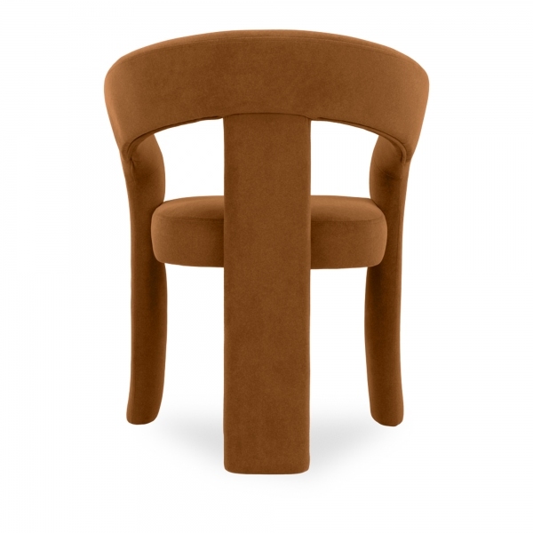 Bellamy Carver Dining Chair, Caramel Sustainable Mohair Velvet