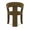 Bellamy Carver Dining Chair, Moss Green Sustainable Mohair Velvet