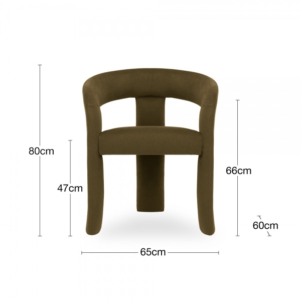 Bellamy Carver Dining Chair, Moss Green Sustainable Mohair Velvet