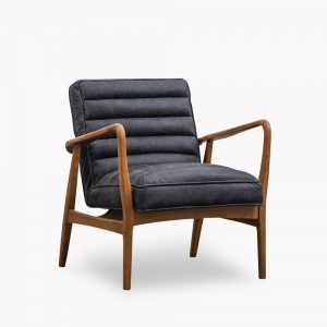 Berkeley Armchair, Vintage Black Leather