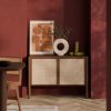 Bourton Sideboard, Dark Mango Wood & Cane