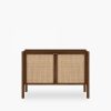 Bourton Sideboard, Dark Mango Wood & Cane