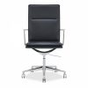 Bria High Back Office Chair, Black & Chrome
