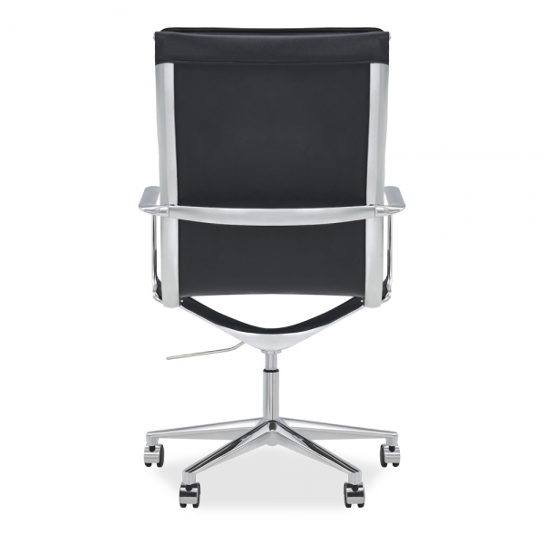 Bria High Back Office Chair, Black & Chrome