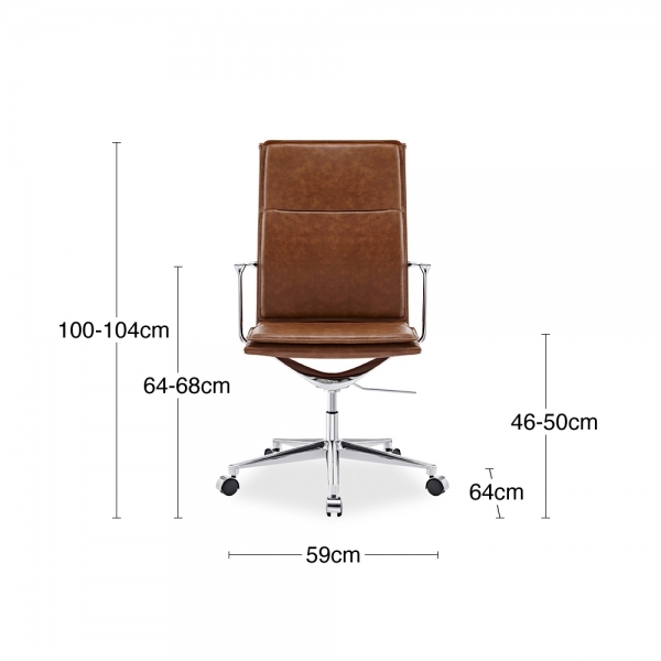 bria-high-back-office-chair-vintage-tan-chrome-p41473-2855067_image Bria High Back Office Chair, Vintage Tan & Chrome