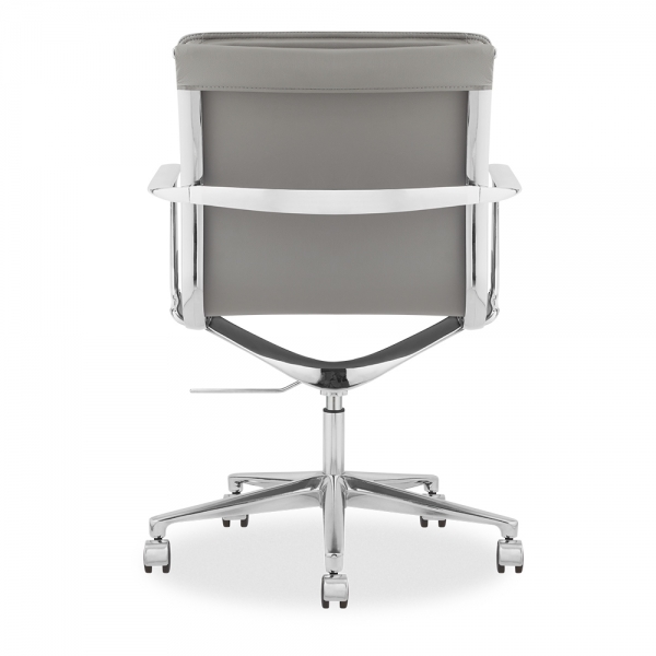 Bria Low Back Office Chair, Grey & Chrome