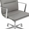 Bria Low Back Office Chair, Grey & Chrome