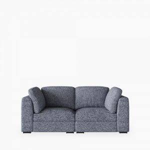 Brigitte 2 Seater Sofa, Blue Chenille