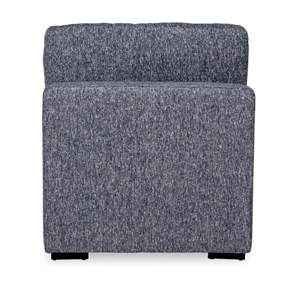 Brigitte One Seat Sofa Section, Blue Chenille