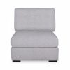Brigitte One Seat Sofa Section, Light Grey Chenille