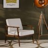 Britta Armchair, Ivory White Teddy Boucle & Walnut