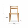 Caleb 4 Chairs Dining Set, Natural Weave & Oak