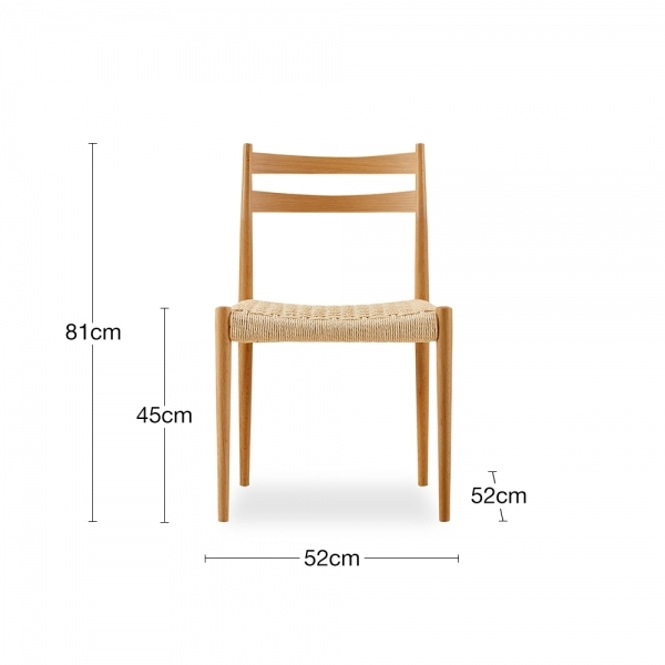 Caleb 4 Chairs Dining Set, Natural Weave & Oak