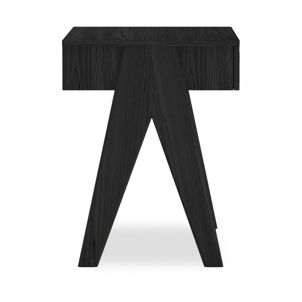 Campbell Large Office Desk, Black & Cane