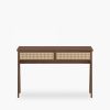 Campbell Large Office Desk, Walnut Effect & Cane