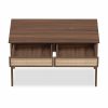 Campbell Large Office Desk, Walnut Effect & Cane
