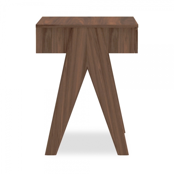 Campbell Large Office Desk, Walnut Effect & Cane