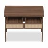 Campbell Office Desk, Walnut Effect & Cane