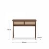 Campbell Office Desk, Walnut Effect & Cane