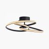Cara Flush Ceiling Light, Black