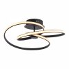 Cara Flush Ceiling Light, Black
