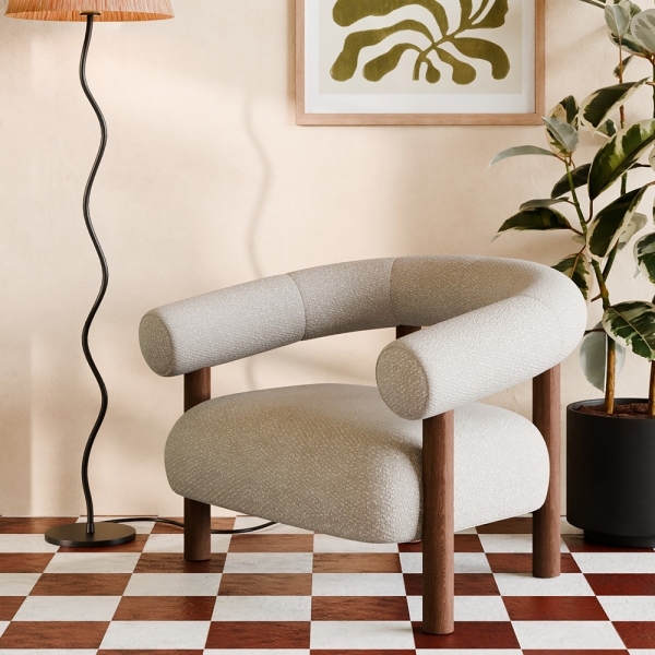 cielo-armchair-speckled-stone-sustainable-boucle-p45576-2885499_image Cielo Armchair, Speckled Stone Sustainable Boucle